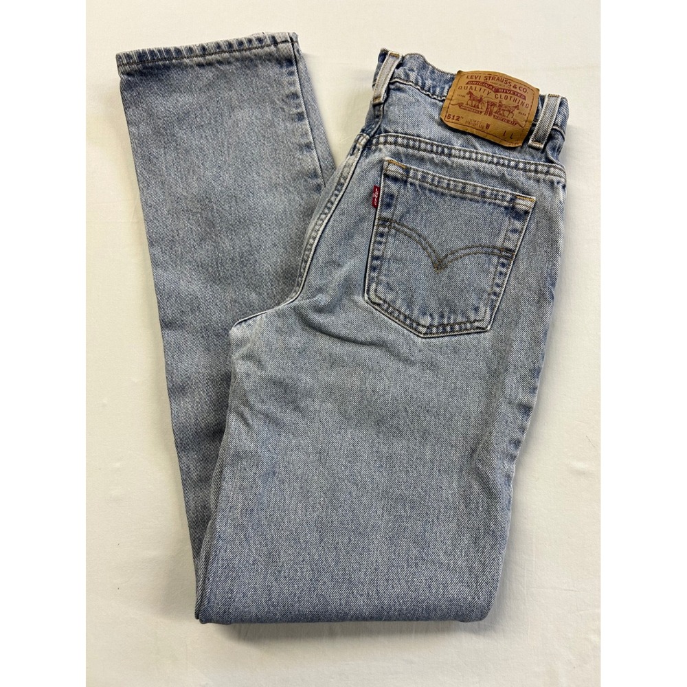 Vintage 90s Levi's 512 Slim Straight Jeans Womens 7 Long USA 100% Cotton